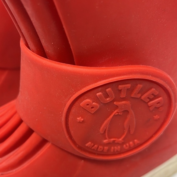 Butler Emporer Kids Adjustable Slip on red Overboots for Rain and Snow s 9/10/11 - Picture 3 of 6